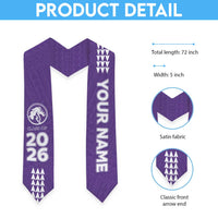 Custom Hawaii Pearl City High School Graduation Stole Kakau Pattern
