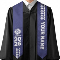 Custom Hawaii Waiakea High School Graduation Stole Kakau Pattern
