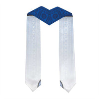 Custom International School Suva Graduation Stole With Fijian Tapa Pattern