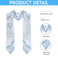 Custom Kealakehe High School Graduation Stole Tapa Pattern With Leis