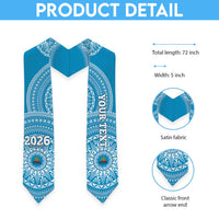 Custom Lavengamalie Tonga College Graduation Stole Class Of Year Tongan Ngatu Pattern