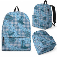Cyan Palaka Hawaii Cowboy Backpack Puakenikeni Lei Paniolo Papale Seamless Vibes LT14 - Polynesian Pride