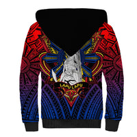 Filipinos Lapu-lapu Hero Sherpa Hoodie Philippines Flag and Sun DT02 - Polynesian Pride
