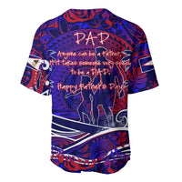 Father's Day American Samoa Baseball Jersey Special Dad Polynesia Paradise