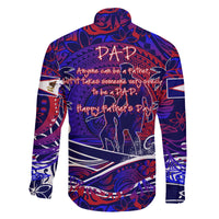 Father's Day American Samoa Family Matching Off The Shoulder Long Sleeve Dress and Hawaiian Shirt Special Dad Polynesia Paradise