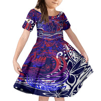 Father's Day American Samoa Family Matching Short Sleeve Bodycon Dress and Hawaiian Shirt Special Dad Polynesia Paradise