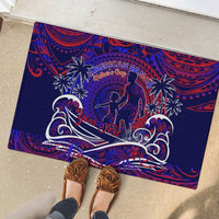 Father's Day American Samoa Rubber Doormat Special Dad Polynesia Paradise