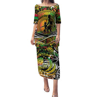 Father's Day Vanuatu Puletasi Special Dad Polynesia Paradise DT02 Long Dress Art - Polynesian Pride