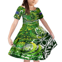 Father's Day Cook Islands Family Matching Mermaid Dress and Hawaiian Shirt Special Dad Polynesia Paradise