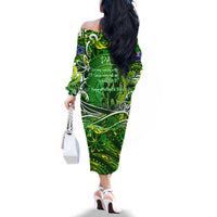 Father's Day Cook Islands Family Matching Off The Shoulder Long Sleeve Dress and Hawaiian Shirt Special Dad Polynesia Paradise DT02 - Polynesian Pride