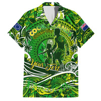 Father's Day Cook Islands Family Matching Short Sleeve Bodycon Dress and Hawaiian Shirt Special Dad Polynesia Paradise DT02 Dad's Shirt - Short Sleeve Green - Polynesian Pride