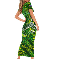 Father's Day Cook Islands Family Matching Short Sleeve Bodycon Dress and Hawaiian Shirt Special Dad Polynesia Paradise DT02 - Polynesian Pride