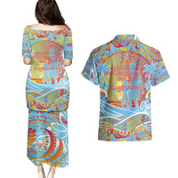 Father's Day Fiji Couples Matching Puletasi and Hawaiian Shirt Special Dad Polynesia Paradise DT02 - Polynesian Pride