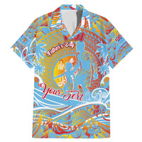 Father's Day Fiji Family Matching Mermaid Dress and Hawaiian Shirt Special Dad Polynesia Paradise DT02 Dad's Shirt - Short Sleeve Red - Polynesian Pride