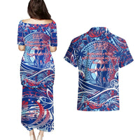 Father's Day Guam Couples Matching Puletasi and Hawaiian Shirt Special Dad Polynesia Paradise DT02 - Polynesian Pride