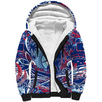 Father's Day Guam Sherpa Hoodie Special Dad Polynesia Paradise DT02 Unisex Blue - Polynesian Pride