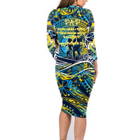 Father's Day Tokelau Family Matching Long Sleeve Bodycon Dress and Hawaiian Shirt Special Dad Polynesia Paradise DT02 - Polynesian Pride