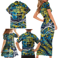 Father's Day Tokelau Family Matching Short Sleeve Bodycon Dress and Hawaiian Shirt Special Dad Polynesia Paradise DT02 - Polynesian Pride