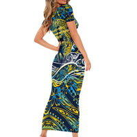 Father's Day Tokelau Family Matching Short Sleeve Bodycon Dress and Hawaiian Shirt Special Dad Polynesia Paradise DT02 - Polynesian Pride