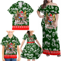 Guam Christmas Family Matching Off Shoulder Maxi Dress and Hawaiian Shirt Felis Pusgua Tropical Xmas Patterns DT02 - Polynesian Pride