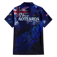 Personalised New Zealand Family Matching Long Sleeve Bodycon Dress and Hawaiian Shirt Aotearoa Map Silver Fern DT02 - Polynesian Pride