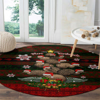 Meri Kirihimete New Zealand Round Carpet Christmas Kiwi Maori DT02 - Polynesian Pride