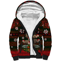 Meri Kirihimete New Zealand Sherpa Hoodie Christmas Kiwi Maori DT02 Unisex Red - Polynesian Pride