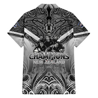 New Zealand Family Matching Off Shoulder Long Sleeve Dress and Hawaiian Shirt Rugby Aotearoa Champions DT02 - Polynesian Pride