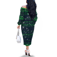 Merry Christmas New Zealand Family Matching Off The Shoulder Long Sleeve Dress and Hawaiian Shirt Xmas Travel Map DT02 - Polynesian Pride