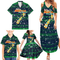 Merry Christmas New Zealand Family Matching Summer Maxi Dress and Hawaiian Shirt Xmas Travel Map DT02 - Polynesian Pride