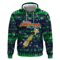 Merry Christmas New Zealand Hoodie Xmas Travel Map - Polynesian Pride