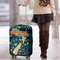 Merry Christmas New Zealand Luggage Cover Xmas Travel Map - Polynesian Pride