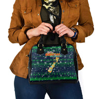 Merry Christmas New Zealand Shoulder Handbag Xmas Travel Map - Polynesian Pride