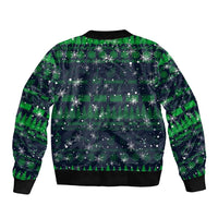 Merry Christmas New Zealand Sleeve Zip Bomber Jacket Xmas Travel Map DT02 - Polynesian Pride