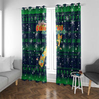 Merry Christmas New Zealand Window Curtain Xmas Travel Map - Polynesian Pride