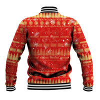 Merry Christmas Hawaii Baseball Jacket Xmas Travel Map - Polynesian Pride