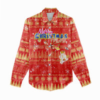 Merry Christmas Hawaii Women Casual Shirt Xmas Travel Map DT02 - Polynesian Pride