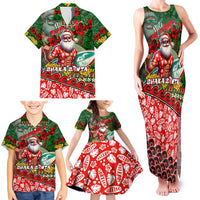 Mele Kalikimaka Shaka Santa Family Matching Tank Maxi Dress and Hawaiian Shirt Hawaiian Surf Christmas Design with Aloha Spirit DT02 - Polynesian Pride