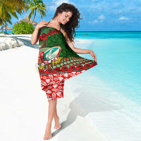 Mele Kalikimaka Shaka Santa Sarong Hawaiian Surf Christmas Design with Aloha Spirit - Polynesian Pride