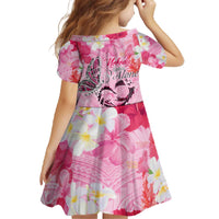 Butterfly Polynesia Breast Cancer Family Matching Off The Shoulder Long Sleeve Dress and Hawaiian Shirt Nobody Fights Alone Pink Out Tropical Hibiscus DT02 - Polynesian Pride