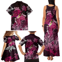 Breast Cancer Mermaid Polynesia Family Matching Tank Maxi Dress and Hawaiian Shirt Faith Hope Love DT02 - Polynesian Pride