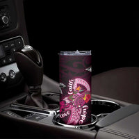 Breast Cancer Mermaid Polynesia Skinny Tumbler Faith Hope Love