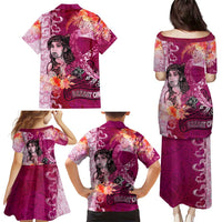 Breast Cancer New Zealand Family Matching Puletasi and Hawaiian Shirt Maori Aotearoa Girl Pink Out DT02 - Polynesian Pride