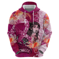 Breast Cancer New Zealand Hoodie Maori Aotearoa Girl Pink Out DT02 - Polynesian Pride
