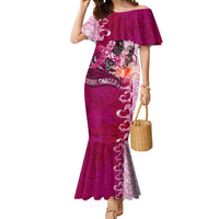 Breast Cancer New Zealand Mermaid Dress Maori Aotearoa Girl Pink Out DT02 Women Pink - Polynesian Pride