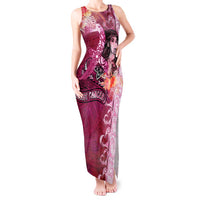Breast Cancer New Zealand Tank Maxi Dress Maori Aotearoa Girl Pink Out DT02 Women Pink - Polynesian Pride