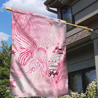 Breast Cancer Awareness Month Garden Flag Butterfly Polynesia Watercolor Pink DT02 - Polynesian Pride