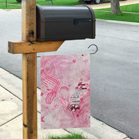 Breast Cancer Awareness Month Garden Flag Butterfly Polynesia Watercolor Pink DT02 - Polynesian Pride