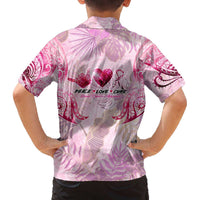 Breast Cancer Polynesian Family Matching Off The Shoulder Long Sleeve Dress and Hawaiian Shirt I Can Do All Things Through Christ DT02 - Polynesian Pride