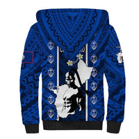Guam Chamorro Warrior Sherpa Hoodie Traditional Tribal Patterns DT02 - Polynesian Pride
